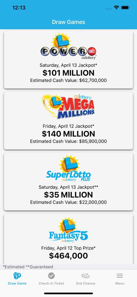 ca lottery app download.